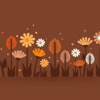 autumn fall flowers modern background - garden decoration stock illustrations