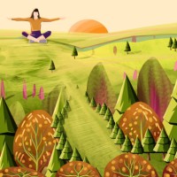 autumn in me - garden decoration stock illustrations