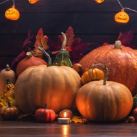 autumn pumpkin holiday background - home decoration stock pictures, royalty-free photos & images