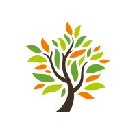 autumn tree symbol - garden decoration stock illustrations