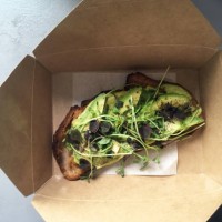 avocado toast in to-go box - junk food stock pictures, royalty-free photos & images