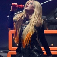Avril Lavigne performs in concert at State Farm Arena on June 17, 2022 in Atlanta, Georgia.