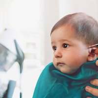 baby at the hairdresser - hairstyle stock pictures, royalty-free photos & images