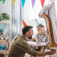 baby's first birthday at home - home decoration stock pictures, royalty-free photos & images