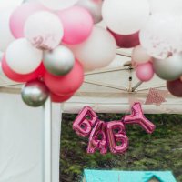 baby shower decorations - garden decoration stock pictures, royalty-free photos & images