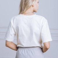 back view woman in white t-shirt and pants portrait close up catalog of clothes for sale - fashion stock pictures, royalty-free photos & images