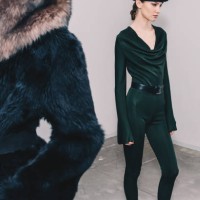 Backstage at the Altuzarra Fall RTW 2025 fashion show as part of New York Fashion Week held at the Woolworth Building on February 08, 2025 in New...