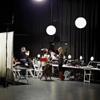 backstage preparation area of fashion show - fashion week stock pictures, royalty-free photos & images