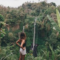 bali waterfall tourist - travel stock pictures, royalty-free photos & images