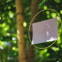 baptism decoration hanging in the trees. garden party, summer festival, birthday party, baptism or wedding. - garden decoration stock pictures, royalty-free photos & images