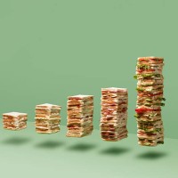 bar chart made if sandwich's - food stock pictures, royalty-free photos & images