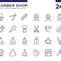 barber shop - hairstyle stock illustrations