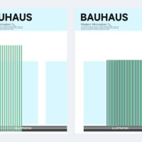 bauhaus style modern minimalism building structure illustration design poster collection - fashion stock illustrations