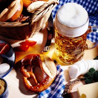 bavarian meal and a glass of beer - food stock pictures, royalty-free photos & images