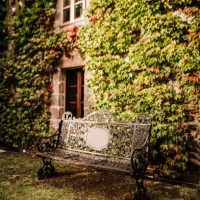 beautiful iron bench - garden decoration stock pictures, royalty-free photos & images