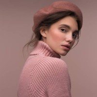 beautiful sensual girl in a sweater and beret - fashion stock pictures, royalty-free photos & images