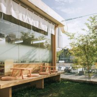 beautiful terrace in japanese style exterior design with japaneses coffee table set on tatami cushion - garden decoration stock pictures, royalty-free photos & images