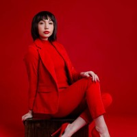 beautiful woman in red - fashion stock pictures, royalty-free photos & images