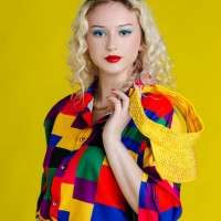 beautiful woman wearing colorful shirt - fashion stock pictures, royalty-free photos & images