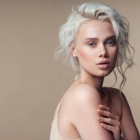 beautiful woman with make-up and stylish hairstyle - hairstyle stock pictures, royalty-free photos & images