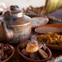 bedouin tea, nuts and dried fruit - food stock pictures, royalty-free photos & images