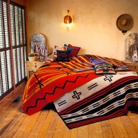 bedroom in texas style - home decoration stock pictures, royalty-free photos & images