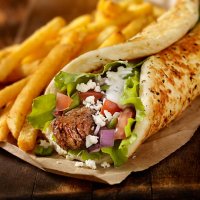 beef souvlaki wrap - junk food stock pictures, royalty-free photos & images