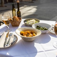 beer and bread on a terrace - food stock pictures, royalty-free photos & images