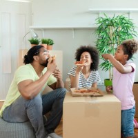 beginning a new life in a new home - junk food stock pictures, royalty-free photos & images