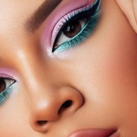 belle femme au maquillage lumineux - fashion photos et images de collection