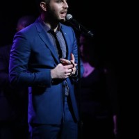 Ben Platt performing at the Dramatists Guild Foundation toast to Stephen Schwartz with a 70th Birthday Celebration Concert at The Hudson Theatre on...