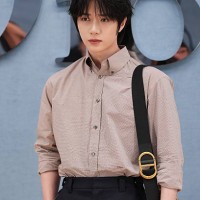 Beomgyu attends the Dior Homme Menswear Spring/Summer 2026 show as part of Paris Fashion Week on June 27, 2025 in Paris, France.