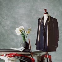 bespoke tailors showroom - fashion stock-fotos und bilder