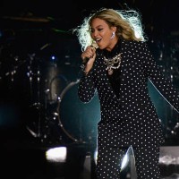 Beyonce performs on stage during a Get Out The Vote concert in support of Hillary Clinton at Wolstein Center in Cleveland, Ohio on November 4, 2016...