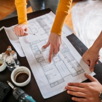 big plans for new home - home decoration stock pictures, royalty-free photos & images