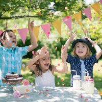 birthday party - garden decoration stock pictures, royalty-free photos & images