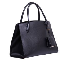 black leather women's handbag on white background - fashion stock pictures, royalty-free photos & images