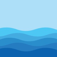 blue curves and the waves of the sea range from soft to dark vector background flat design style. - home decoration stock-grafiken, -clipart, -cartoons und -symbole