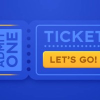 blue modern ticket design - concert stock illustrations
