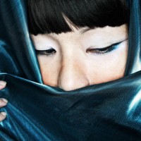 blue silk cloth lifting woman - fashion stock pictures, royalty-free photos & images