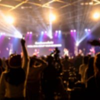 blurred background of people at christmas party - concert stock pictures, royalty-free photos & images