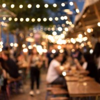 blurred background of restaurant with people. - home decoration stock pictures, royalty-free photos & images