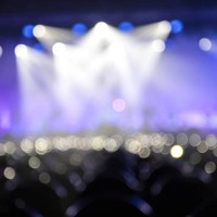 blurred illuminated lights at night music festival - concert stock pictures, royalty-free photos & images