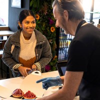 boxing up strawberry tarts - junk food stock pictures, royalty-free photos & images