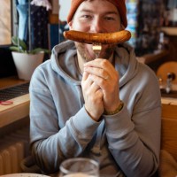 bratwurst sausage smiles - food stock pictures, royalty-free photos & images