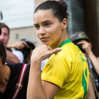 Brazilian super model Adriana Lima wears a 