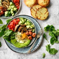 breakfast salad - food stock pictures, royalty-free photos & images