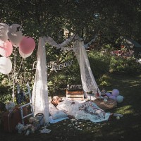 bride from a fairy tale! - garden decoration stock pictures, royalty-free photos & images