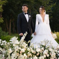 brides in love are holding hands against the background of a beautiful landscape. - garden decoration stock pictures, royalty-free photos & images
