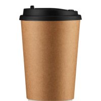 brown disposable coffee cup isolated on white background with clipping path. real photo. paper. - junk food stock pictures, royalty-free photos & images